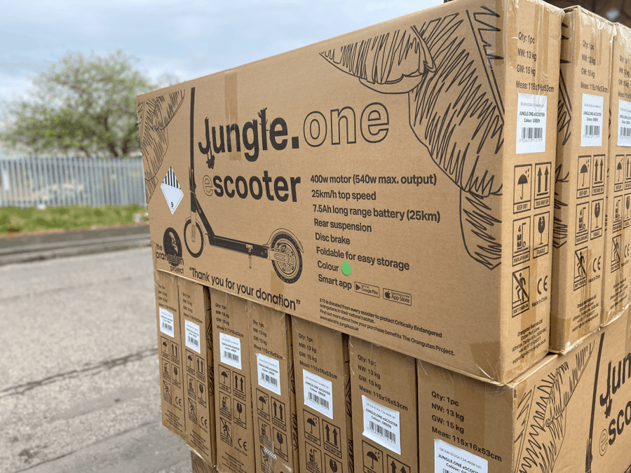 Electric Jungle Escooters ready for the UK